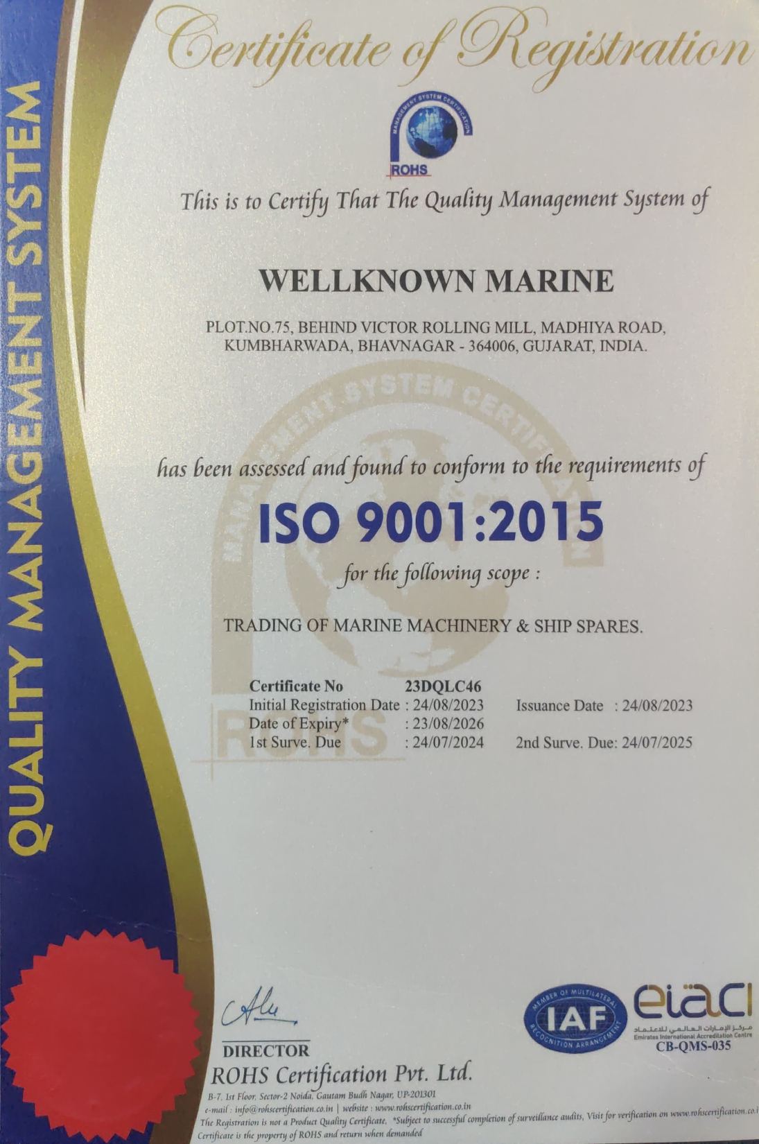 Certificate